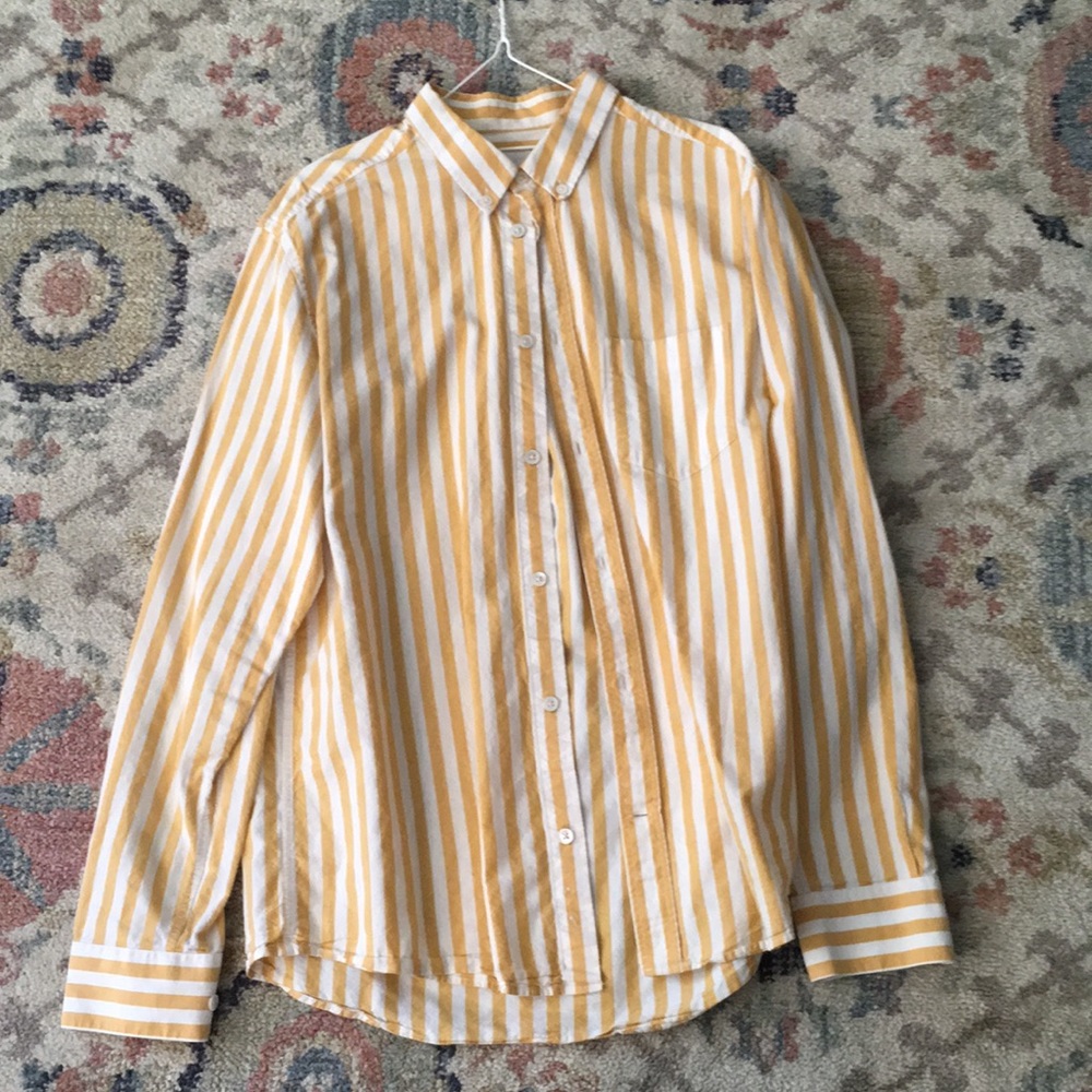H&M Yellow Striped Shirt